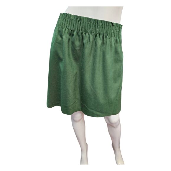 J Crew Green Skirt Womens Size 12 Wool Blend - Picture 3 of 7